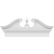 Ekena Millwork Rams Head Architectural Grade PVC Combination Pediment, 36"W x 15-7/8"H x 2-3/4"P PEDPC036X160RHP00 - alternate 5